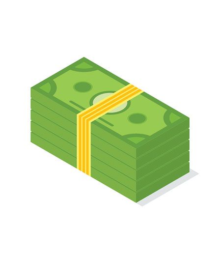 Stack of cash representing the $500 referral bonus